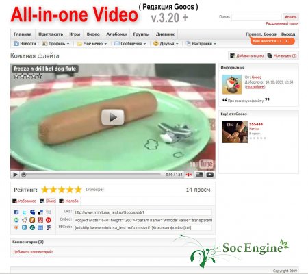 All-in-One Video plugin 3.20 (редакция Gooos)